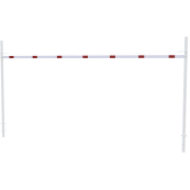 Height restriction barrier | with 2 square posts | cross tube length: 7000 mm | for casting in concrete | without barrier of aluminium tube
